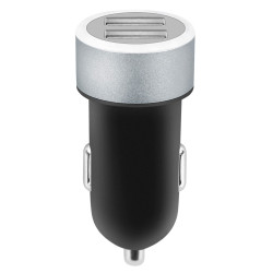 Alimentatore da auto fosntastic usb 2 porte 2.4a nero