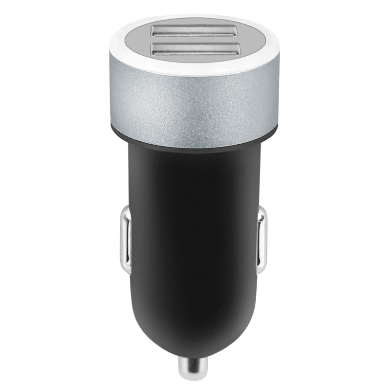 alimentatore da auto fosntastic usb 2 porte 2.4a nero
