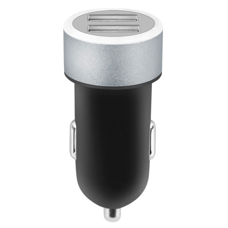 alimentatore da auto fosntastic usb 2 porte 2.4a nero