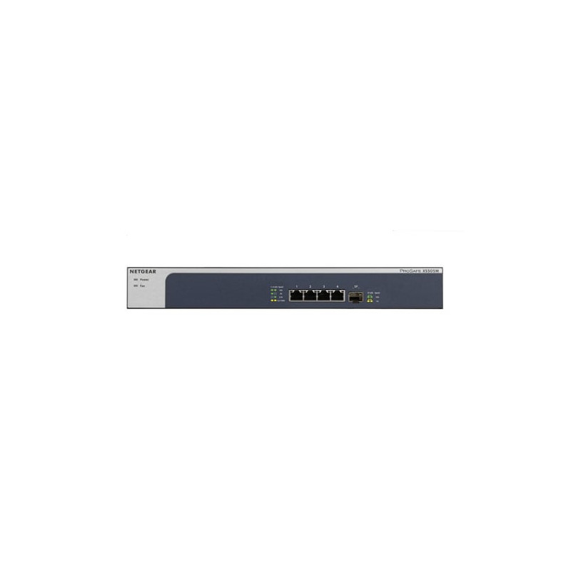Switch netgear 5 porte 100gbit/s grigio/argento [xs505m-100eus]