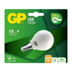 Lampadina led gp battery mini globe e14 3,5w (25w) 250 lm classe
