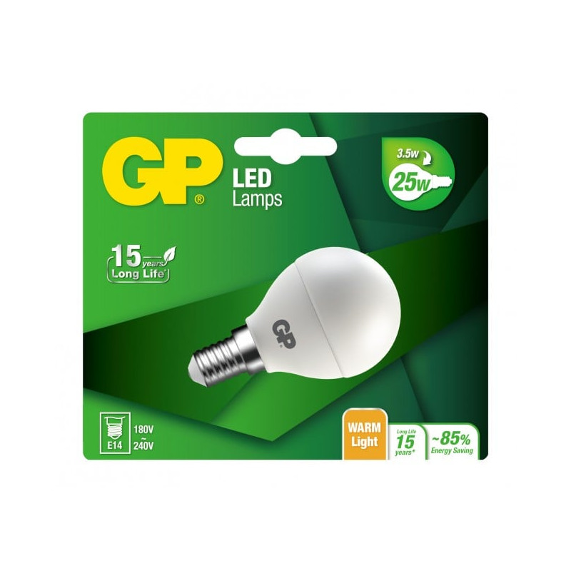 Lampadina led gp battery mini globe e14 3,5w (25w) 250 lm classe