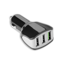 Alimentatore da auto celly 3 porte usb 4.4a nero [cc3usbturbobk]