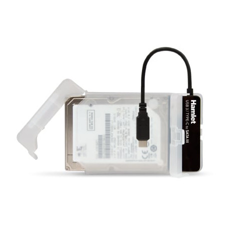 Adattatore hamlet sata usb 3.1 + box hard disk 2,5 [xadtc-sata]