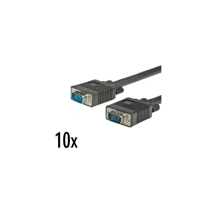 Cavo vga nilox c/ferrite 2m nero [nx090204111]