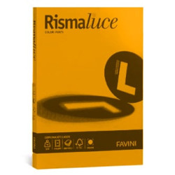 Carta in risma colorata favini 125 fogli a4 200gr rismaluce arancio