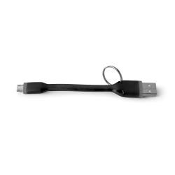 Cavo usb celly a micro usb con anello portachiavi 12cm nero [usbmicrokeybk]