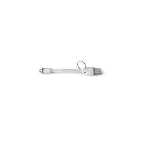 Cavo usb celly a micro usb con anello portachiavi 12cm bianco [usbmicrokeywh]