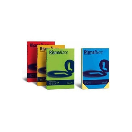 Carta in risma colorata favini 125 fogli a4 200gr rismaluce blu prussia