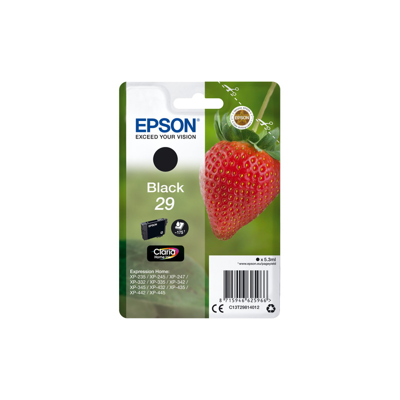 Cartuccia epson serie 29 nero [c13t29814022]