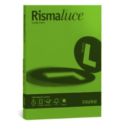 Carta in risma colorata favini 125 fogli a4 200gr rismaluce verde