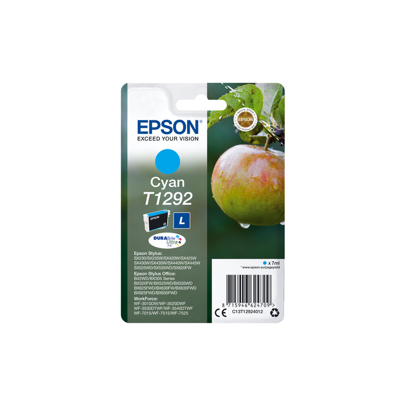 Cartuccia epson serie t1292 tg. l ciano [c13t12924022]