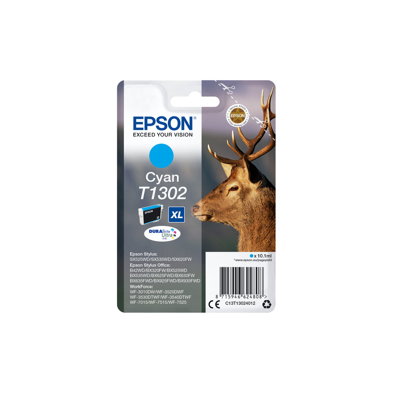 Cartuccia epson t1302 tg. xl ciano [c13t13024022]