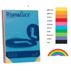 Carta in risma colorata favini 300 fogli a3 90gr rismaluce assortito
