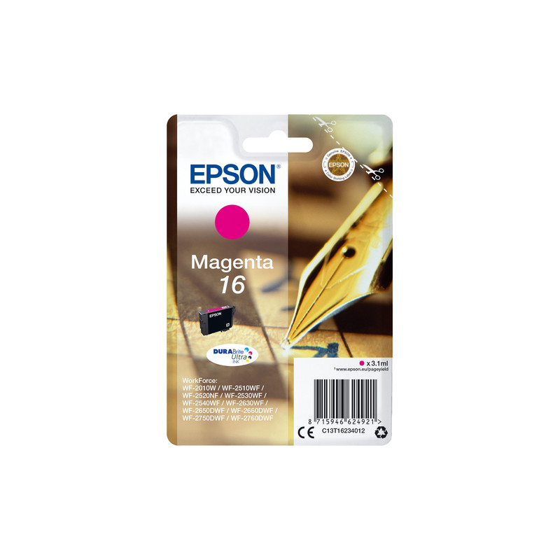 Cartuccia epson serie 16 magenta [c13t16234022]