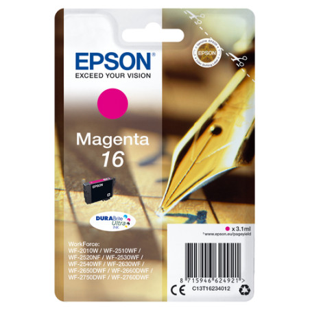 Cartuccia epson serie 16 magenta [c13t16234022]