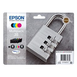 Cartuccia epson multipack kcmy 35 lucchetto [c13t35864020]