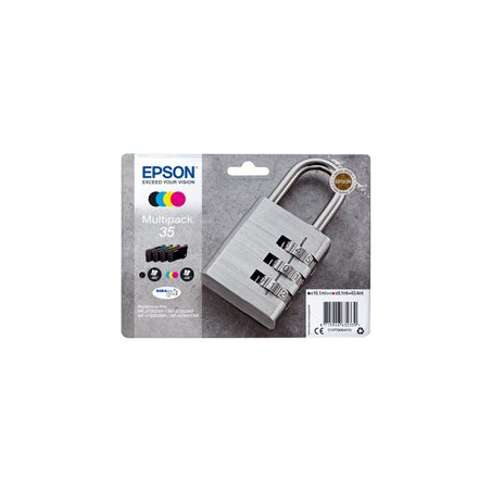 Cartuccia epson multipack kcmy 35 lucchetto [c13t35864020]