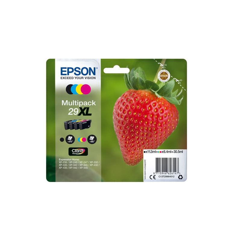 Cartuccia epson multipack 4 cartucce t29xl fragola [c13t29964022]
