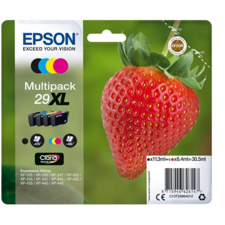 Cartuccia epson multipack 4 cartucce t29xl fragola [c13t29964022]