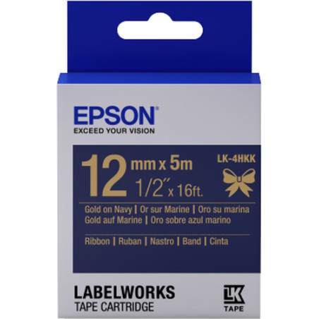 Nastro etichettatrice epson lk-4hkk satin 12x5 oro e blu [c53s654002]