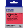 Nastro etichettatrice epson lk4rbp pastel 12x9 nero/rosso [c53s654007]