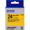 Nastro etichettatrice epson lk6ybp pastel 24x9 nero/giallo [c53s656005]