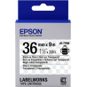 Nastro etichettatrice epson lk7tbn clear 36x9 nero/trasparente [c53s657007]