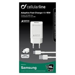Alimentatore da rete cellular line adaptive fast charger kit 15w