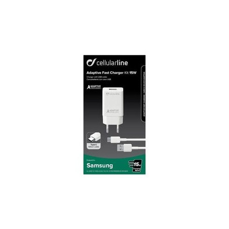Alimentatore da rete cellular line adaptive fast charger kit 15w