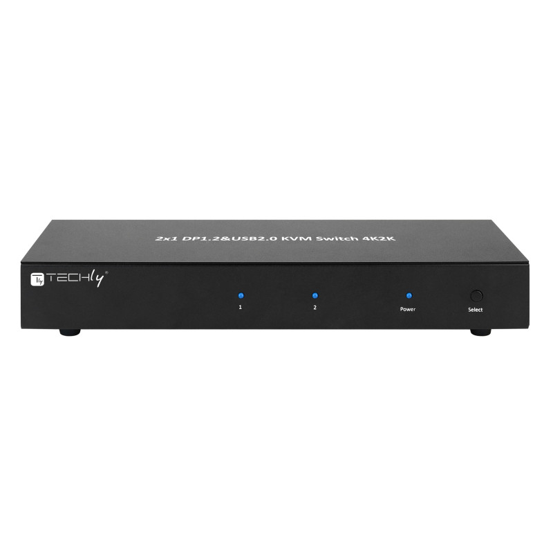 Switch kvm techly 2 porte displayport1.2 per doppio monitor