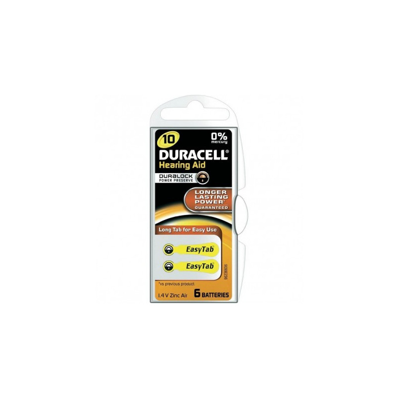Batteria duracell easy tab 10 acustica gialla [du78]