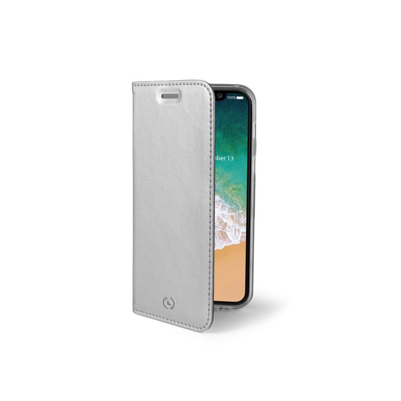 Custodia celly air case per iphone x argento [air900sv]