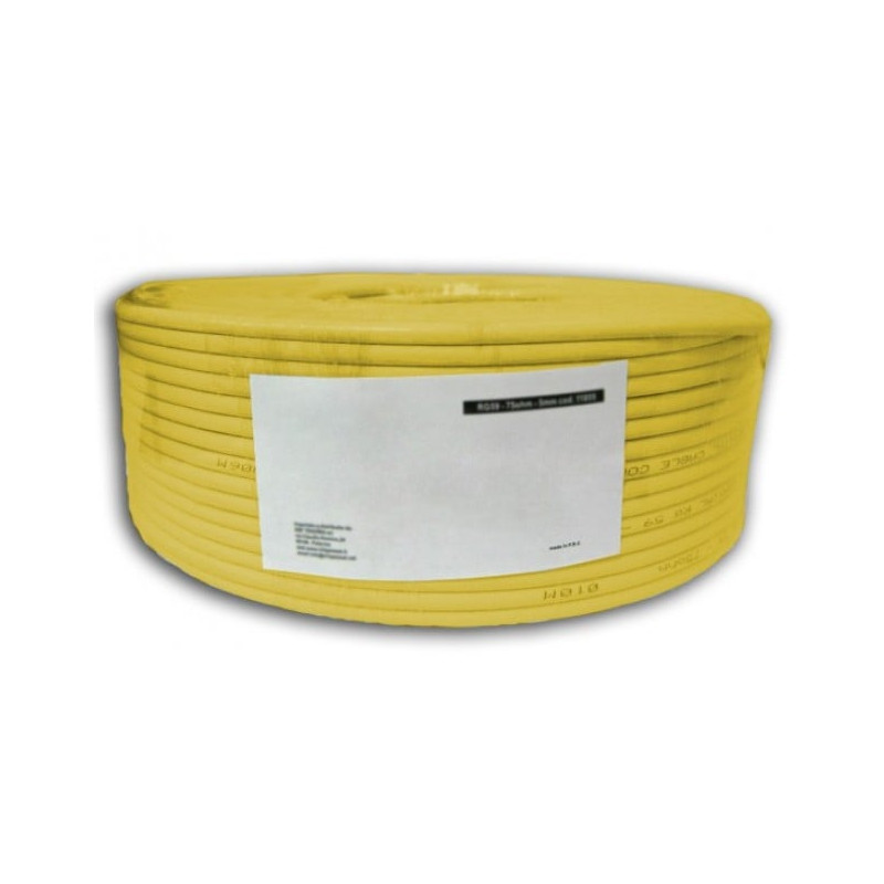 Cavo oem s/ftp cat.7a rigido in matassa 100m pimf giallo
