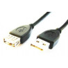 Cavo usb gembird usb / usb 2.0 a m/f 1.8m nero [ccp-usb2-amaf-6]