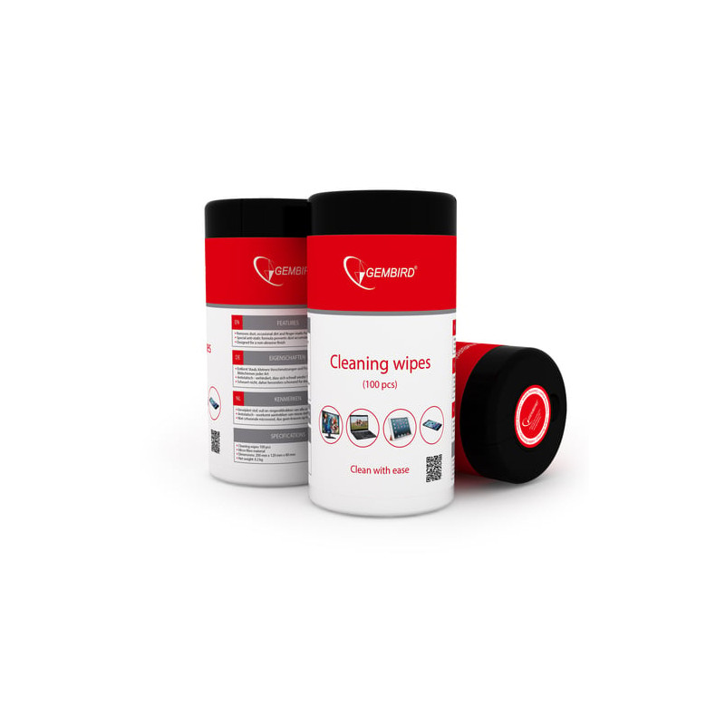 Confezione 100 salviette gembird ck-ww100-01 [ck-ww100-01]