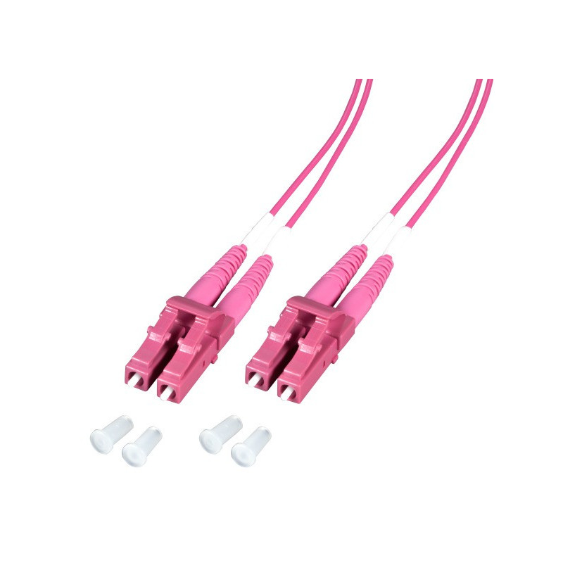 Cavo fibra ottica techly lc/lc 50/125 multimodale 10m om4