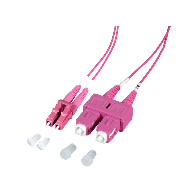 Cavo fibra ottica techly sc/lc 50/125 multimodale 10m om4