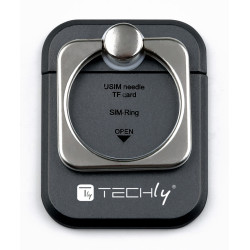 Supporto anello techly per smartphone nero