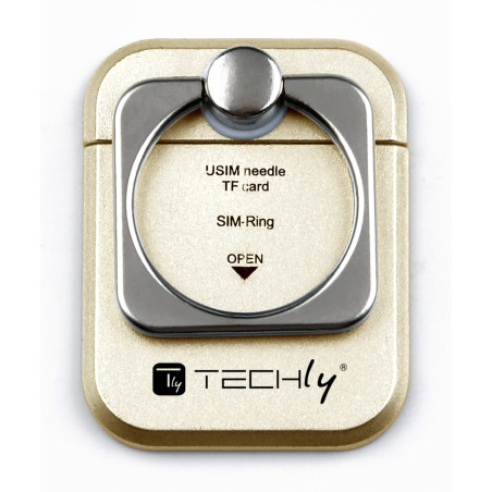 Supporto anello techly per smartphone oro