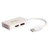 Adattatore techly displayport a dvi/hdmi/displayport 3-in-1