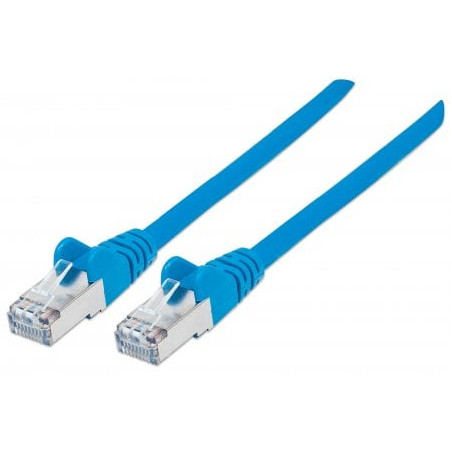 Cavo di rete patch intellinet cat.7 plug rj45 6a s/ftp lszh 15m blu
