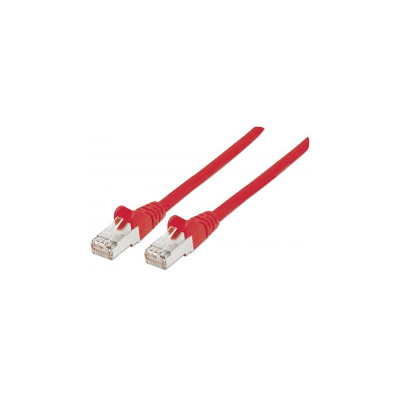 Cavo di rete patch intellinetcat.7 plug rj45 6a s/ftp lszh 15m rosso