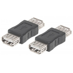 Adattatore manhattan usb 2.0 a f/f nero