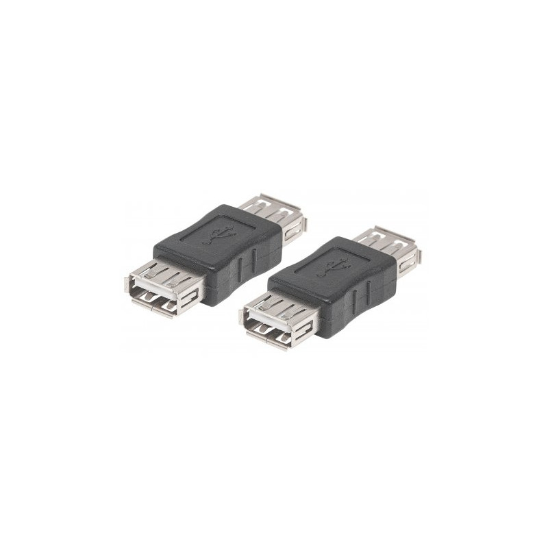 Adattatore manhattan usb 2.0 a f/f nero