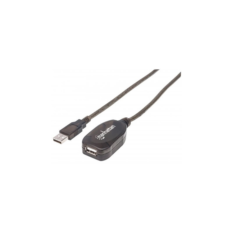 Cavo usb manhattan usb 2.0 a hi-speed m/f 15m nero