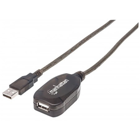 Cavo usb manhattan usb 2.0 a hi-speed m/f 15m nero