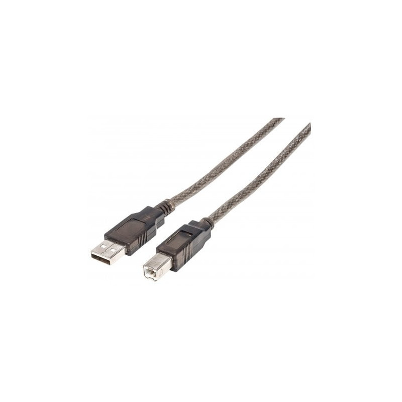 Cavo usb manhattan usb a a usb b 2.0 hi-speed m/m 15m nero