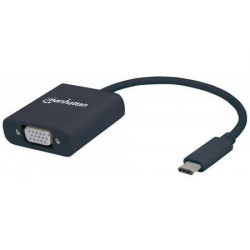 Adattatore manhattan usb-c 3.1 a vga m/f nero