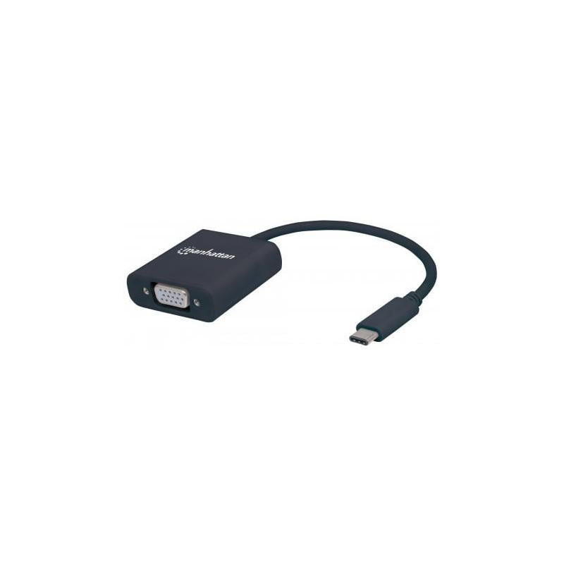 Adattatore manhattan usb-c 3.1 a vga m/f nero